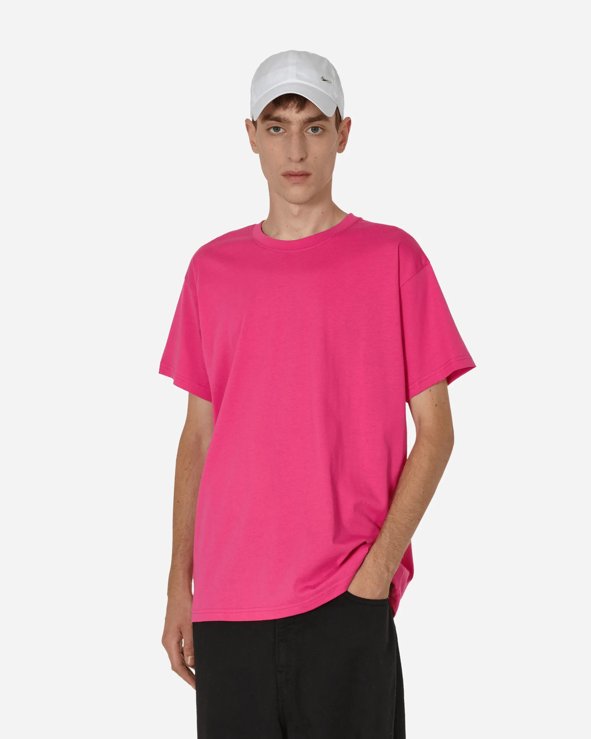 T-shirt à logo rose fluo