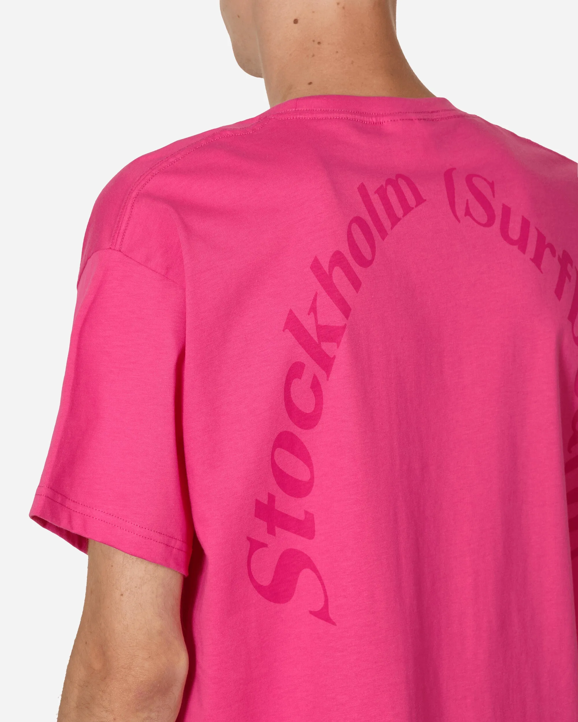 T-shirt à logo rose fluo