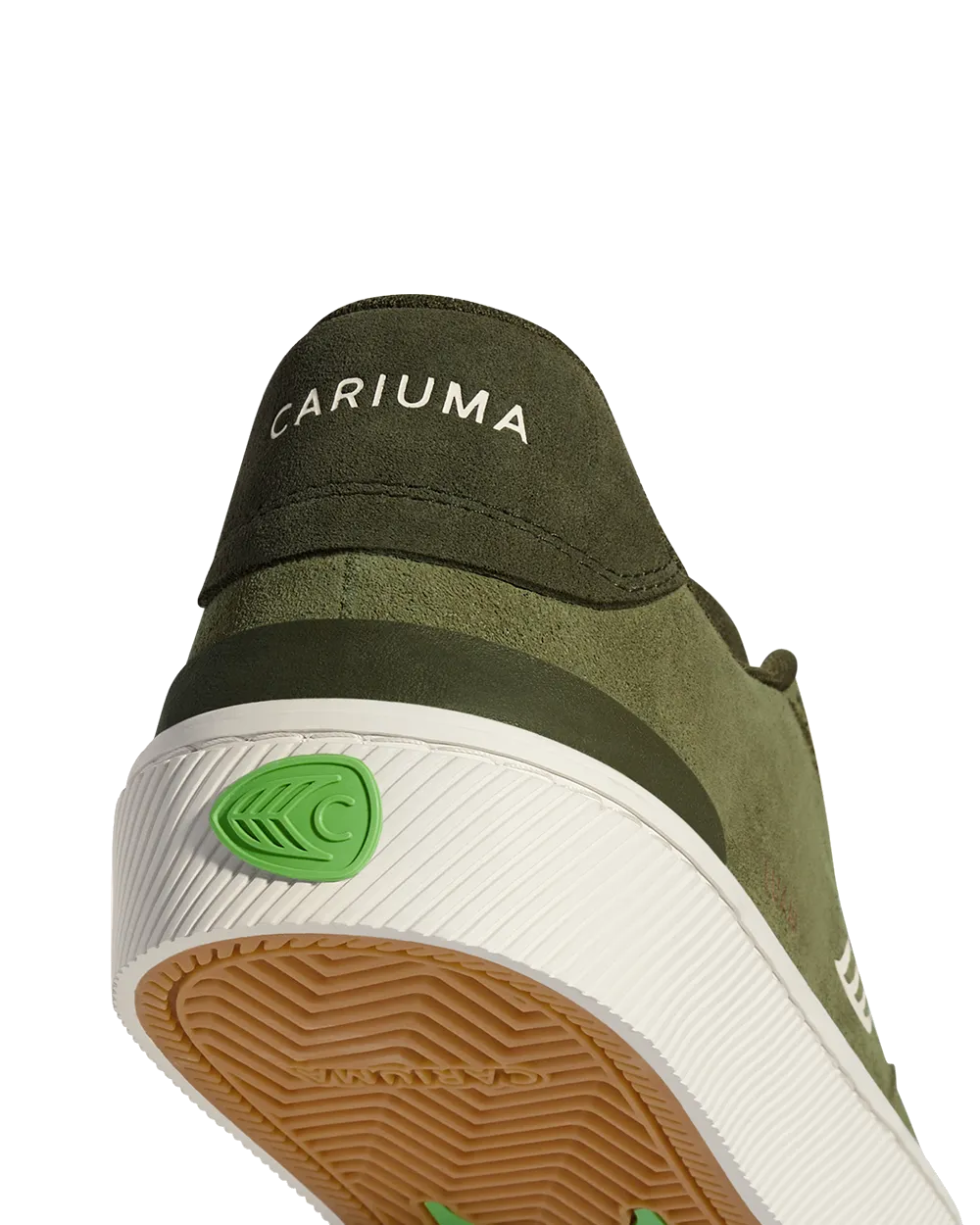 Chaussures Luan Pro en daim vert olive et ivoire