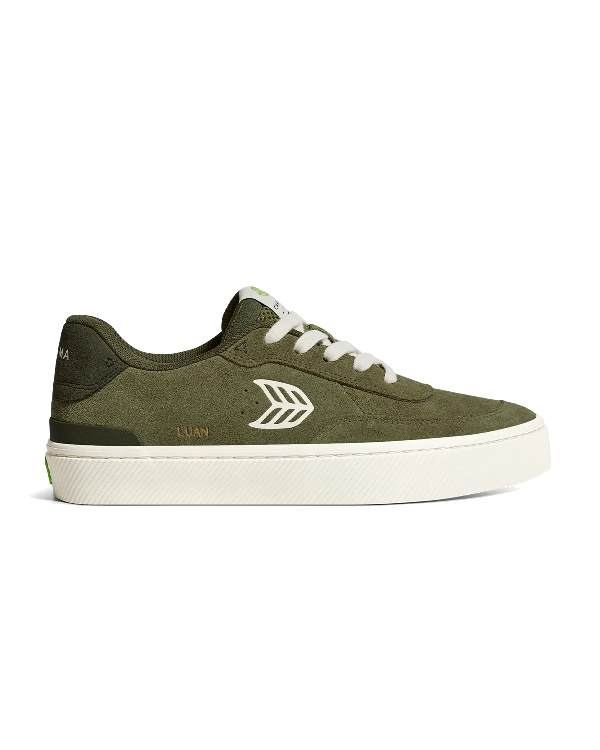 Chaussures Luan Pro en daim vert olive et ivoire