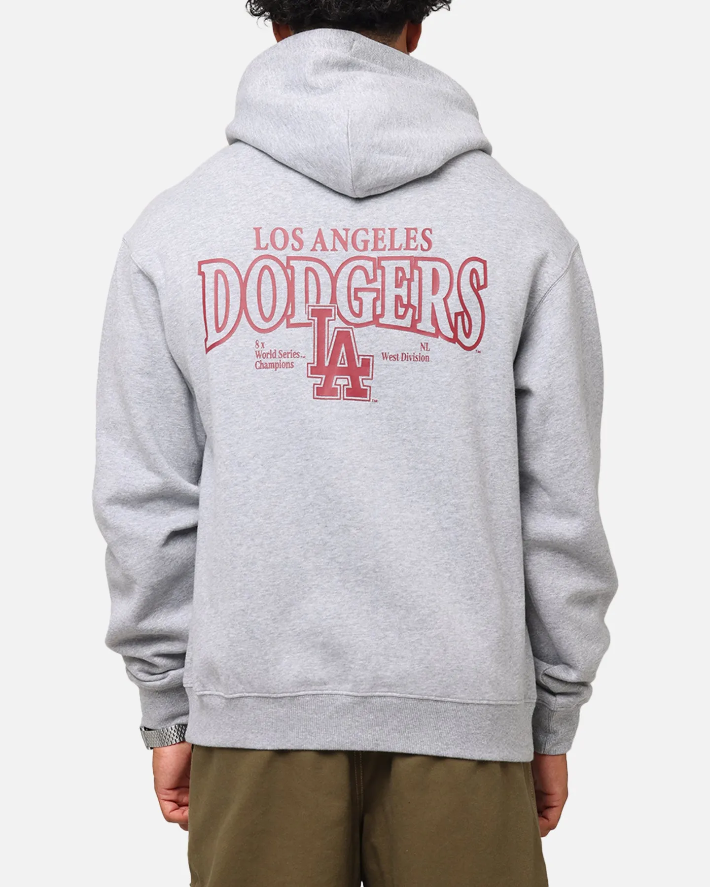 Majestic Athletic Los Angeles Dodgers Sweat à capuche gris marbré avec arche Mercer