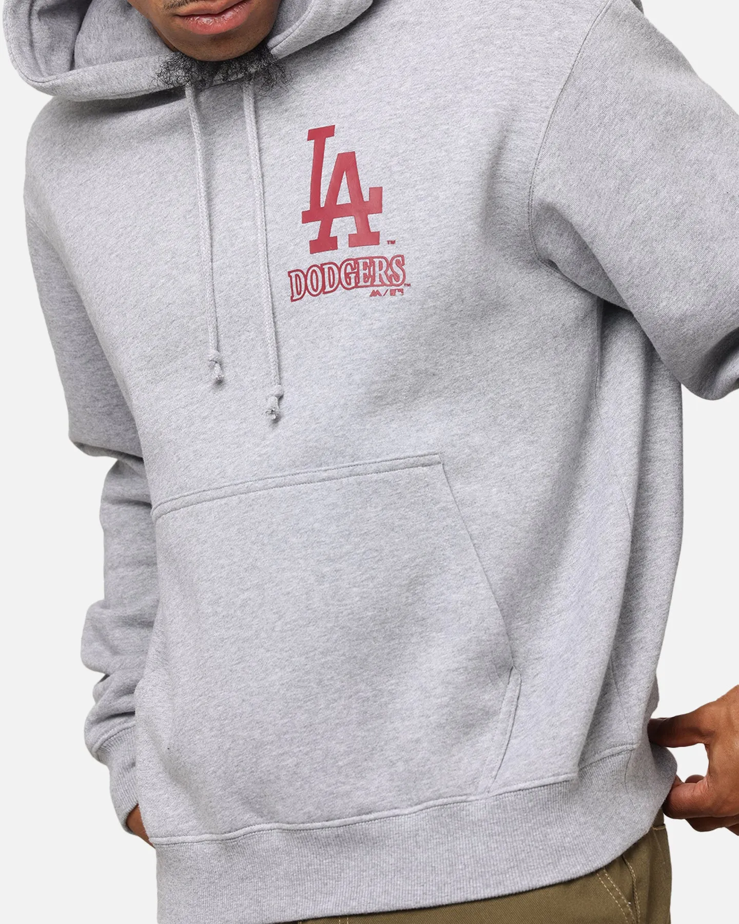 Majestic Athletic Los Angeles Dodgers Sweat à capuche gris marbré avec arche Mercer