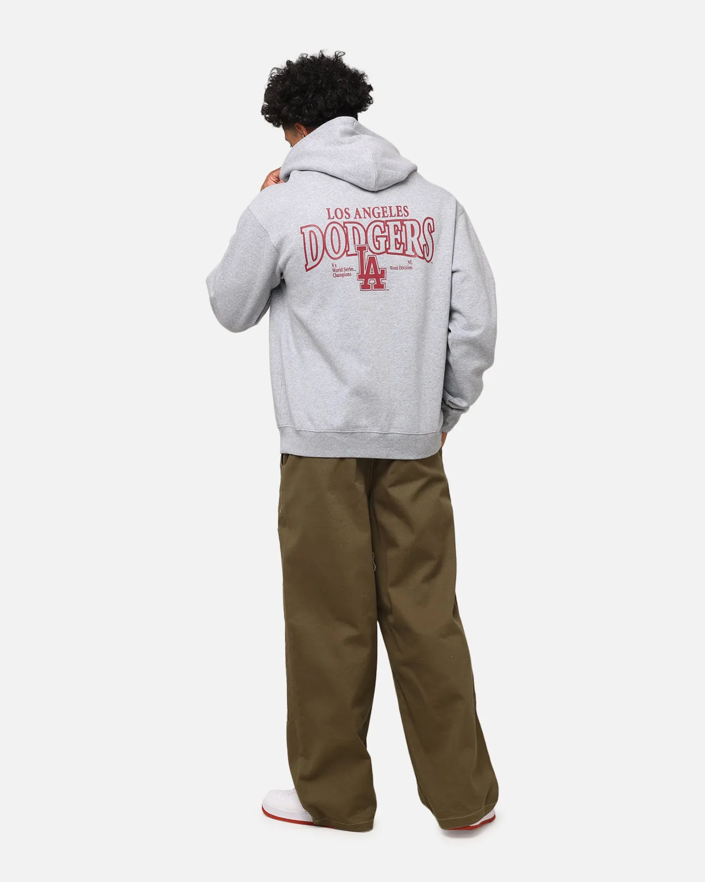 Majestic Athletic Los Angeles Dodgers Sweat à capuche gris marbré avec arche Mercer