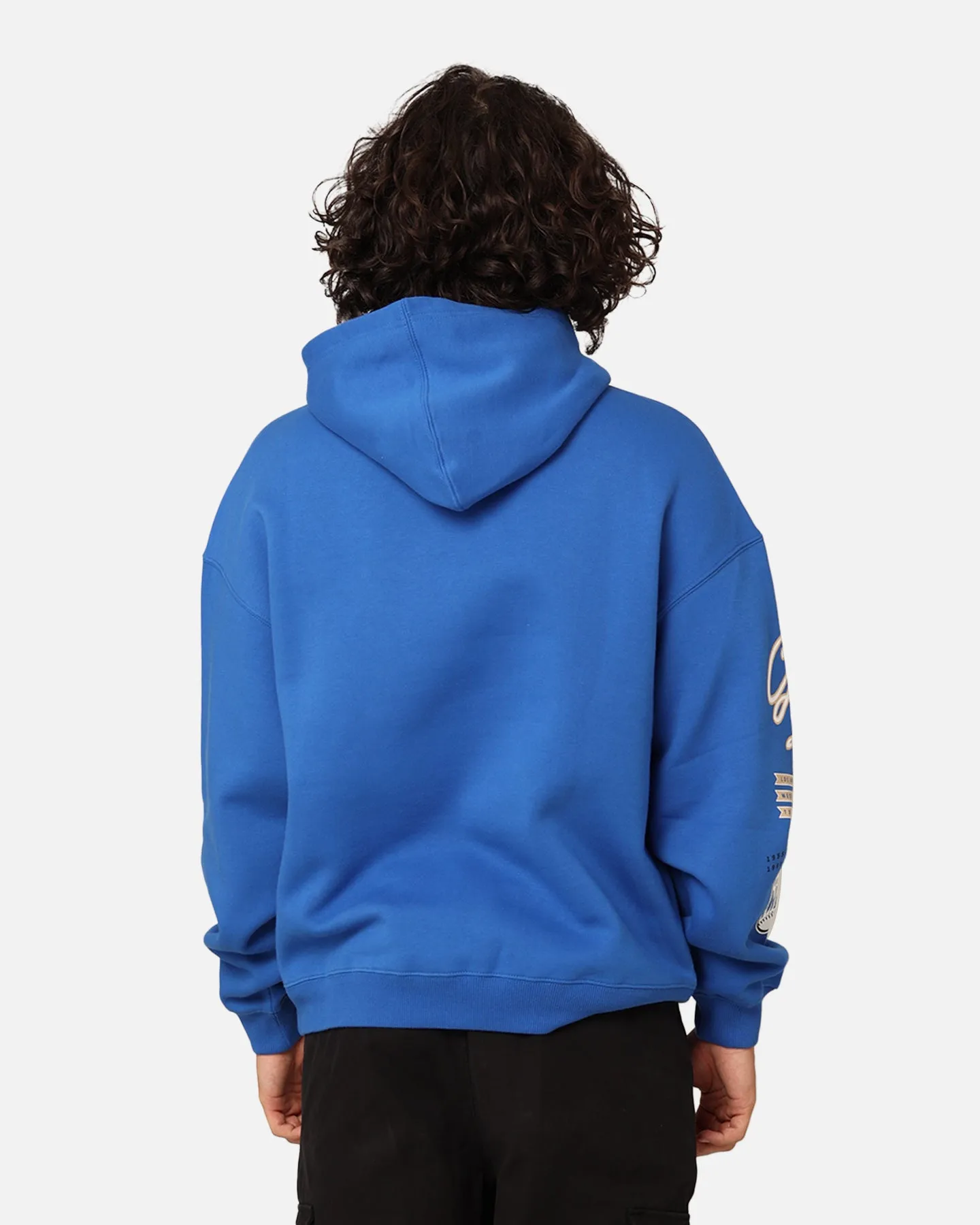 Majestic Athletic Los Angeles Dodgers Sweat à capuche avec appliqué ville Bleu Olympique