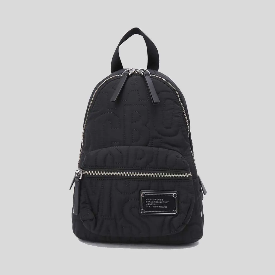Marc Jacobs Sacs à dos MARC JACOBS Petit sac à dos en nylon avec logo désordonné Noir 4S4HBP002H02