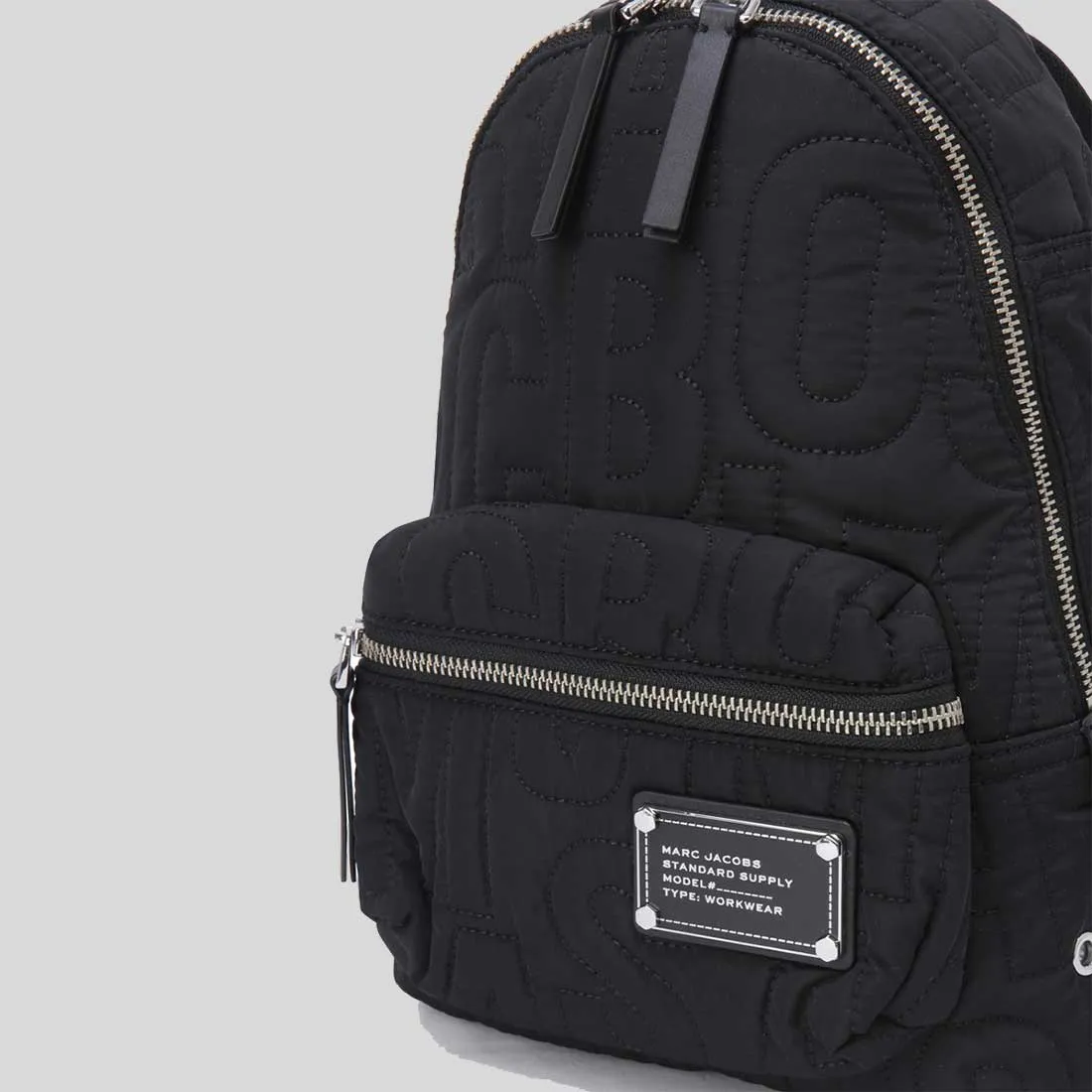 Marc Jacobs Sacs à dos MARC JACOBS Petit sac à dos en nylon avec logo désordonné Noir 4S4HBP002H02