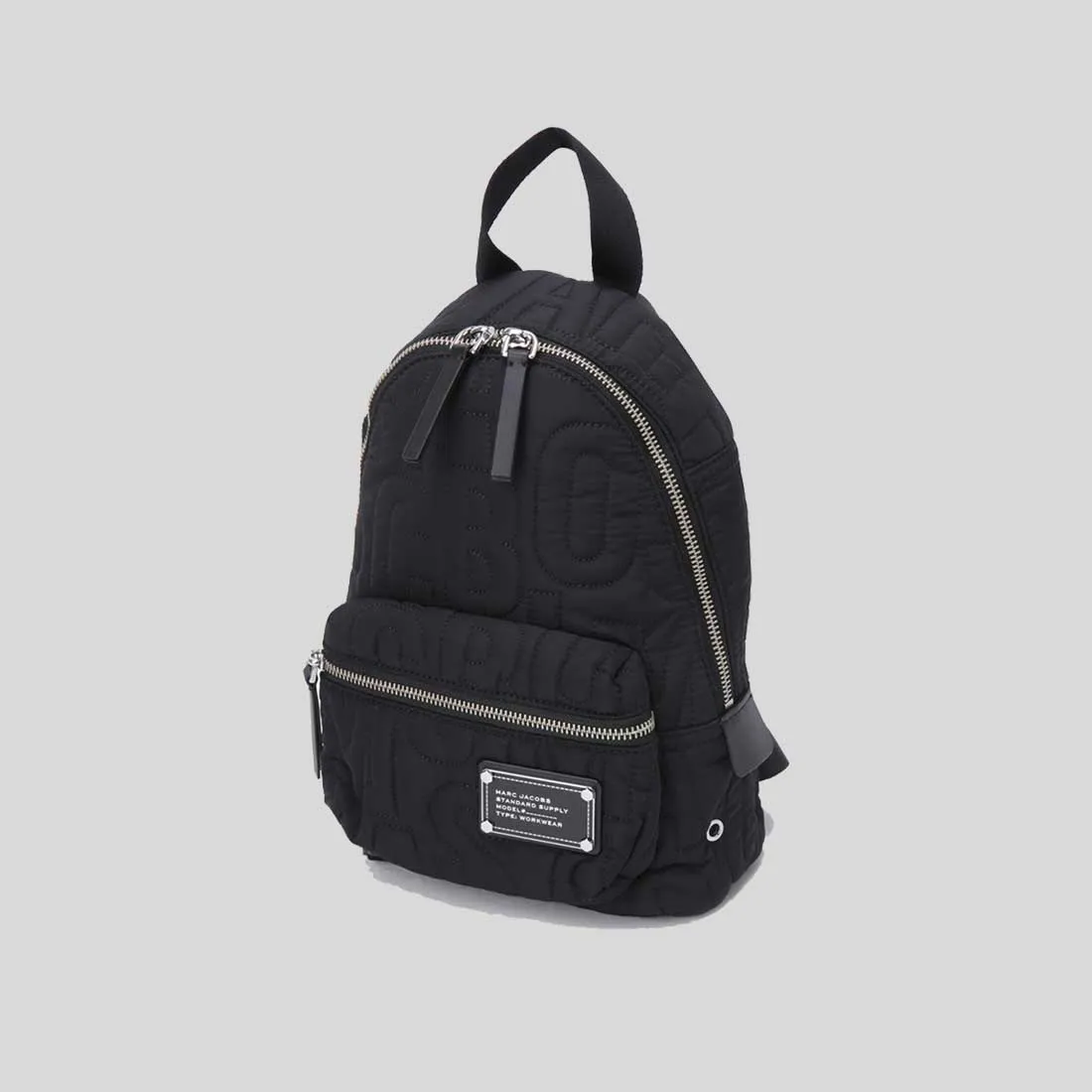 Marc Jacobs Sacs à dos MARC JACOBS Petit sac à dos en nylon avec logo désordonné Noir 4S4HBP002H02