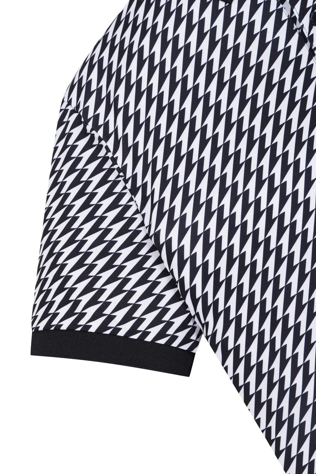 Polo sportif à col ras du cou fléché noir pour homme