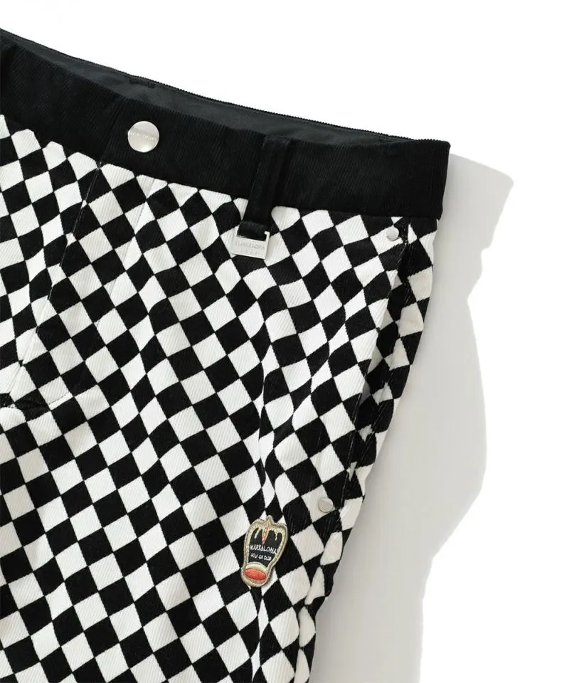 Pantalon en velours côtelé Crown pour homme - BLANC