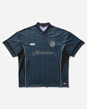 Men's Football Shirt Black Tartan