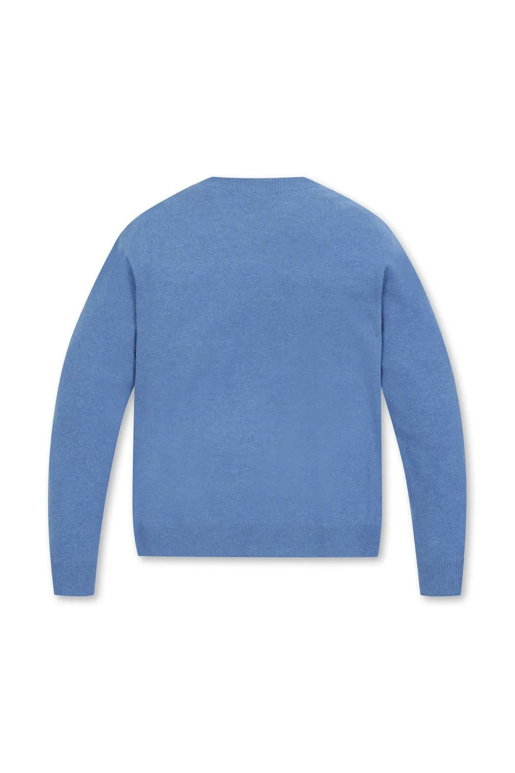 Pull en cachemire pour homme GG à col rond bleu