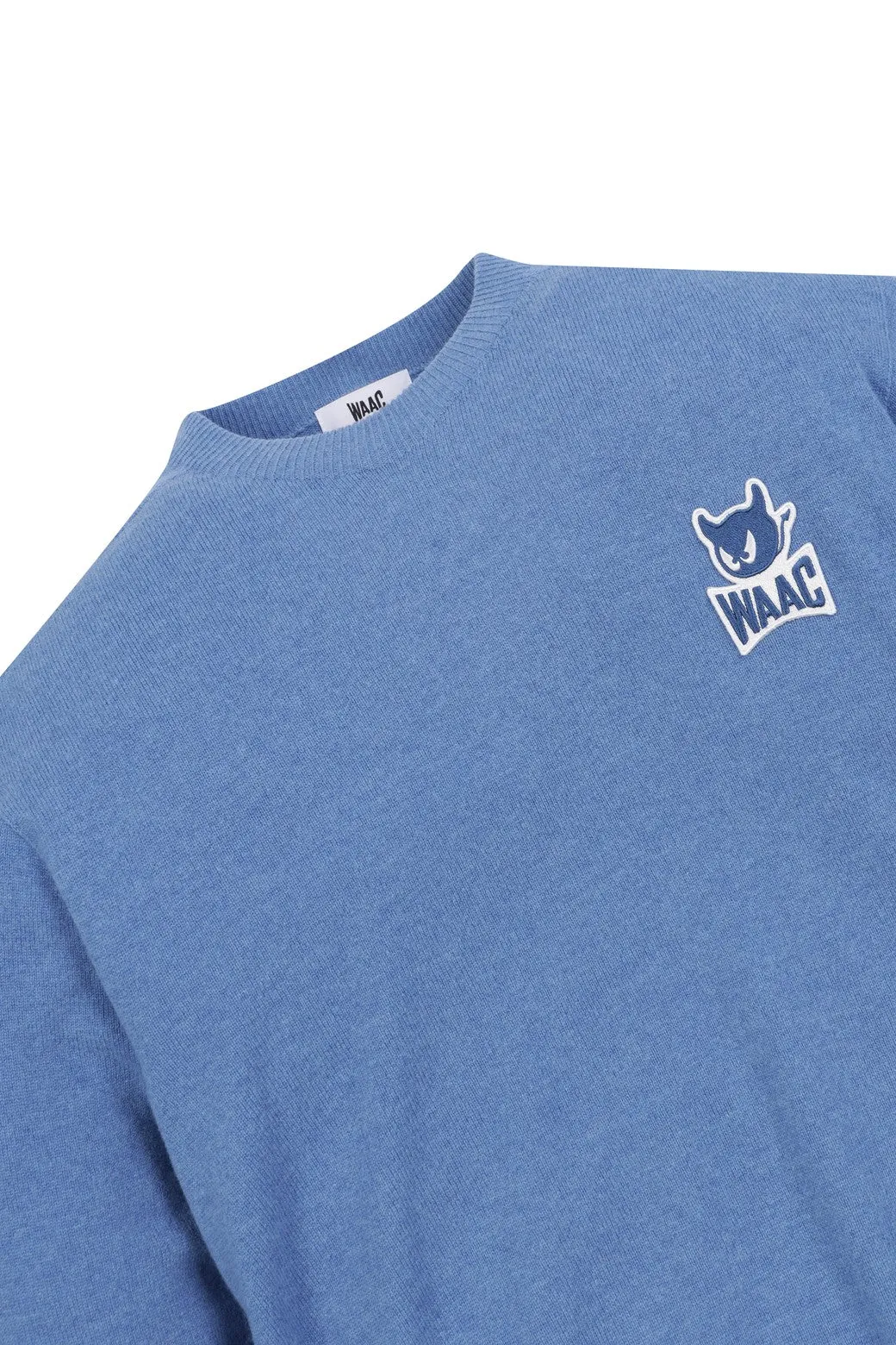 Pull en cachemire pour homme GG à col rond bleu
