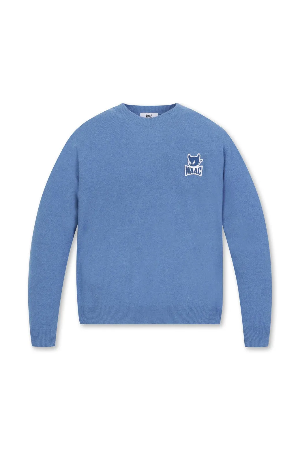 Pull en cachemire pour homme GG à col rond bleu