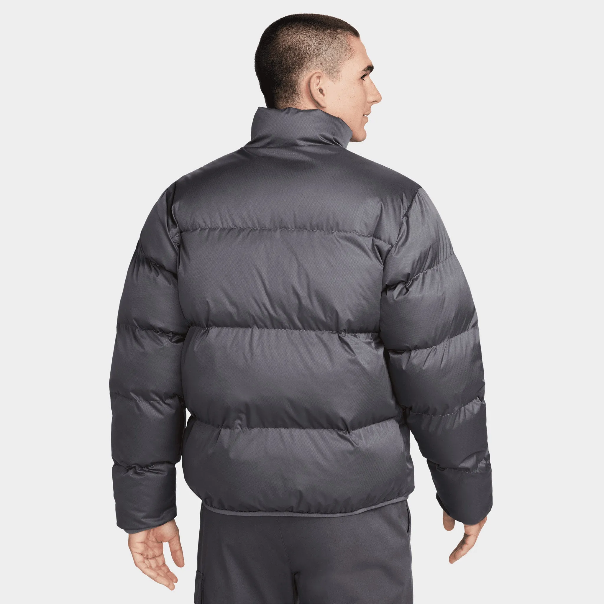 Veste matelassée Nike Sportswear Club pour homme Gris fer / Blanc