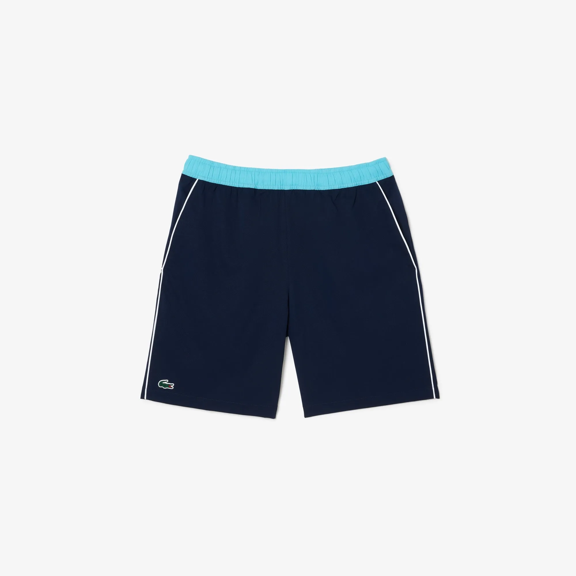 Short de tennis extensible en tissu recyclé pour hommes - Bleu marine