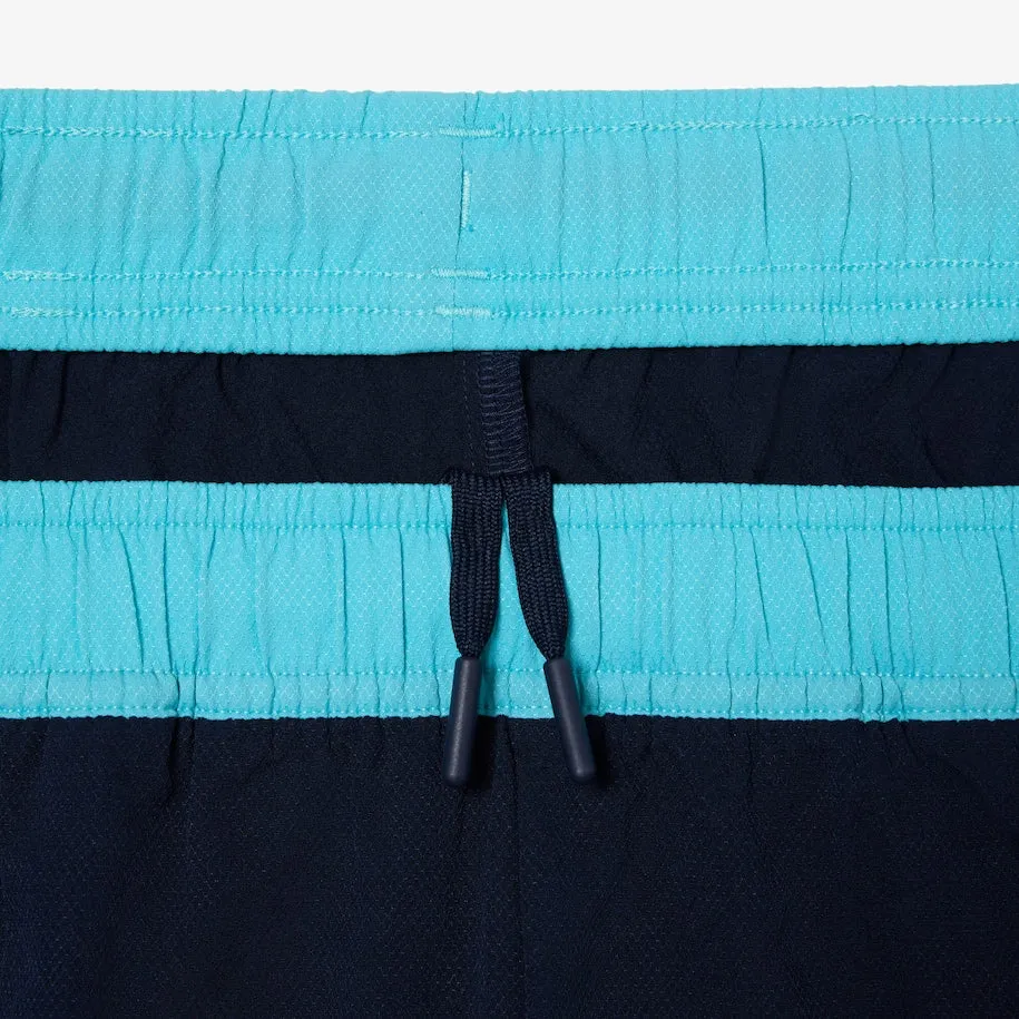 Short de tennis extensible en tissu recyclé pour hommes - Bleu marine