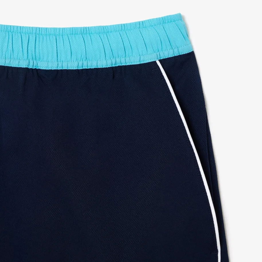 Short de tennis extensible en tissu recyclé pour hommes - Bleu marine