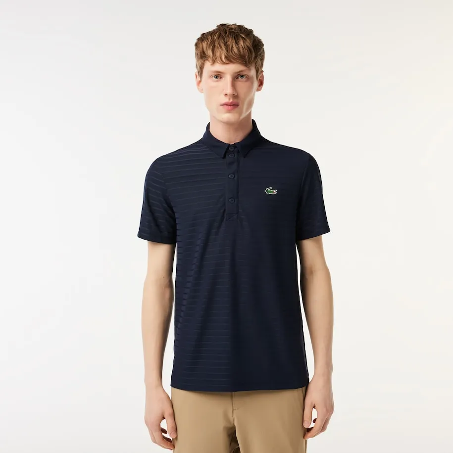 Polo de Golf Respirant Texturé pour Hommes - Bleu Marine