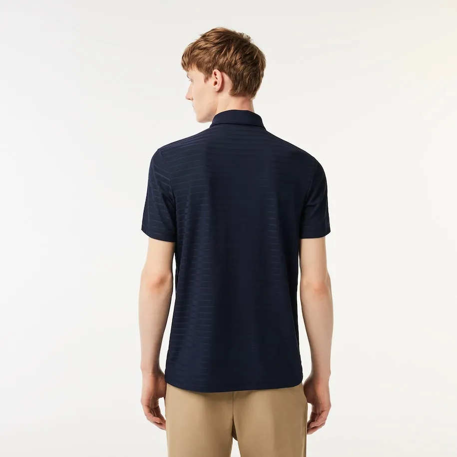 Polo de Golf Respirant Texturé pour Hommes - Bleu Marine