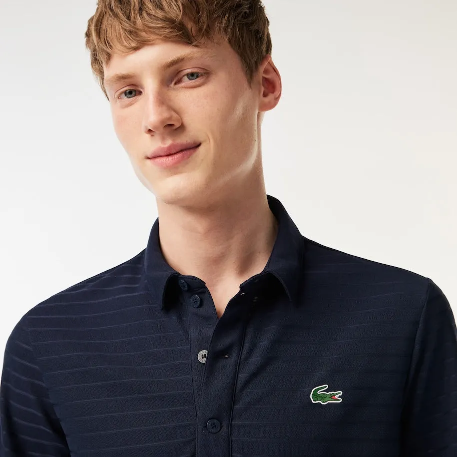 Polo de Golf Respirant Texturé pour Hommes - Bleu Marine