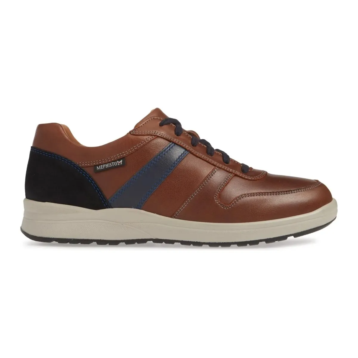Mephisto Hommes Vito Tan/Bleu Marine Nubuck