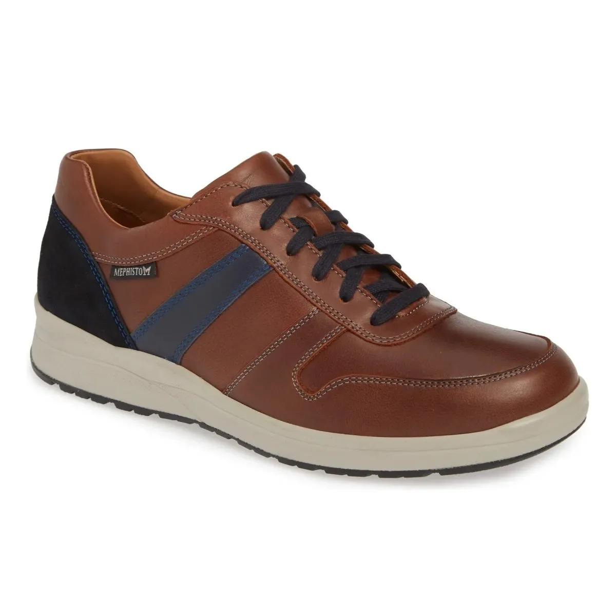 Mephisto Hommes Vito Tan/Bleu Marine Nubuck
