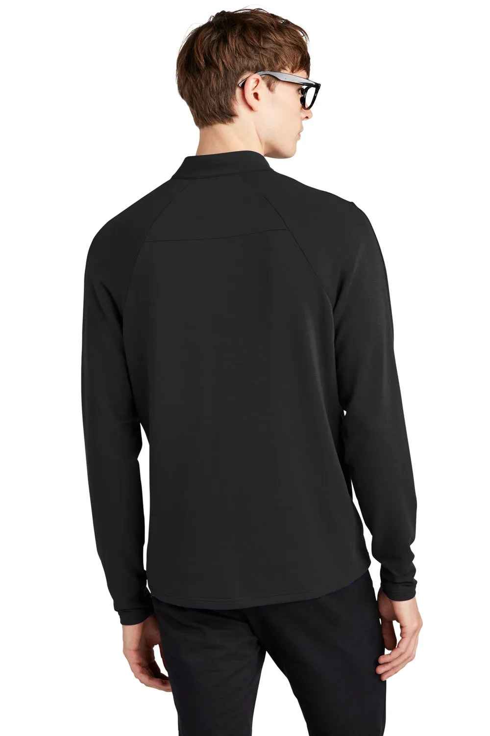 Mercer Mettle Pull Homme 1/4 Zip à Motif stretch - Noir profond