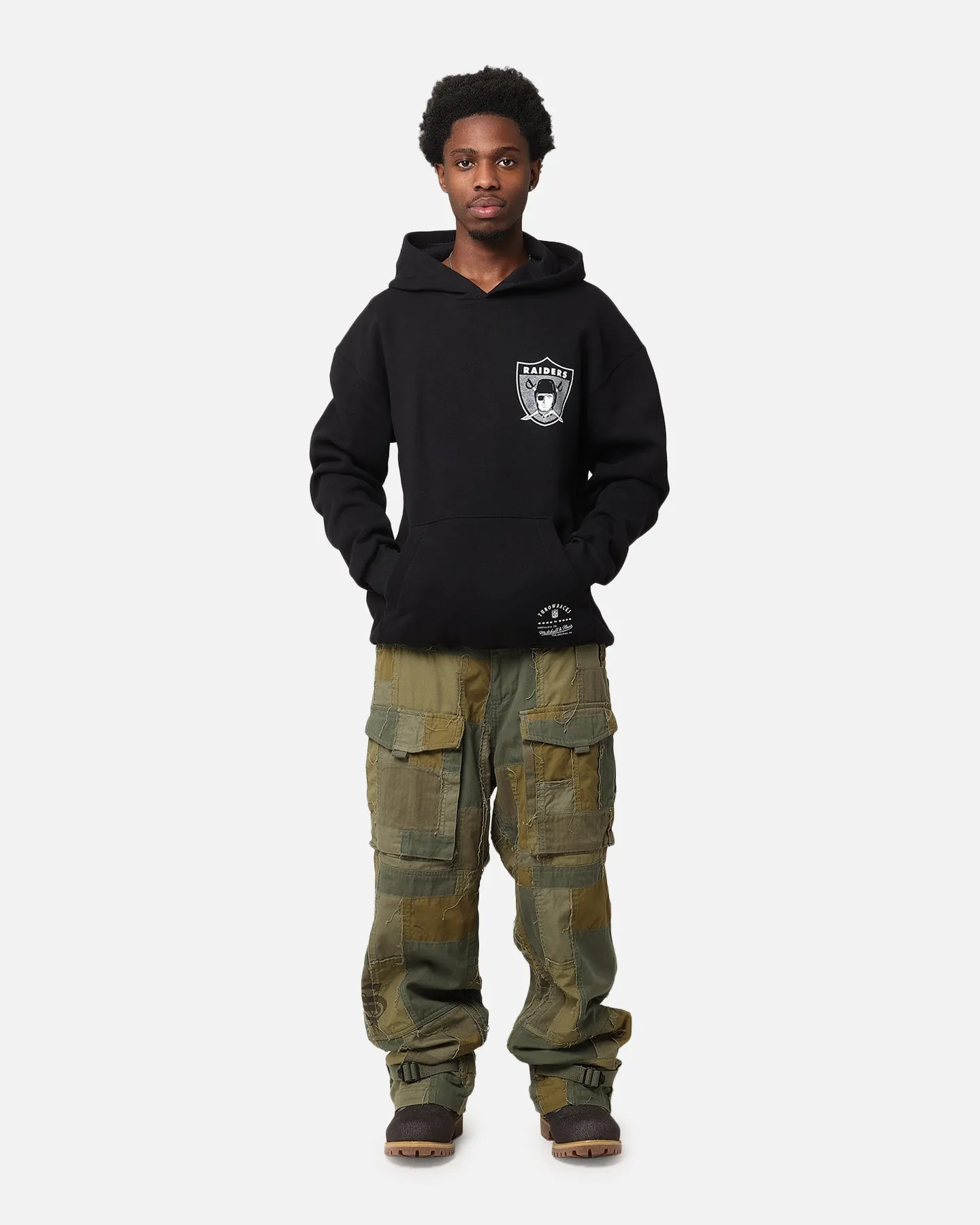 Mitchell & Ness Las Vegas Raiders 'Alter Ego' Sweat à capuche flammes noir délavé