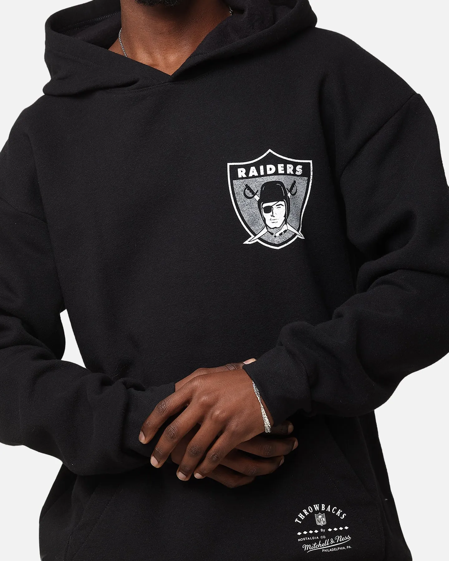 Mitchell & Ness Las Vegas Raiders 'Alter Ego' Sweat à capuche flammes noir délavé