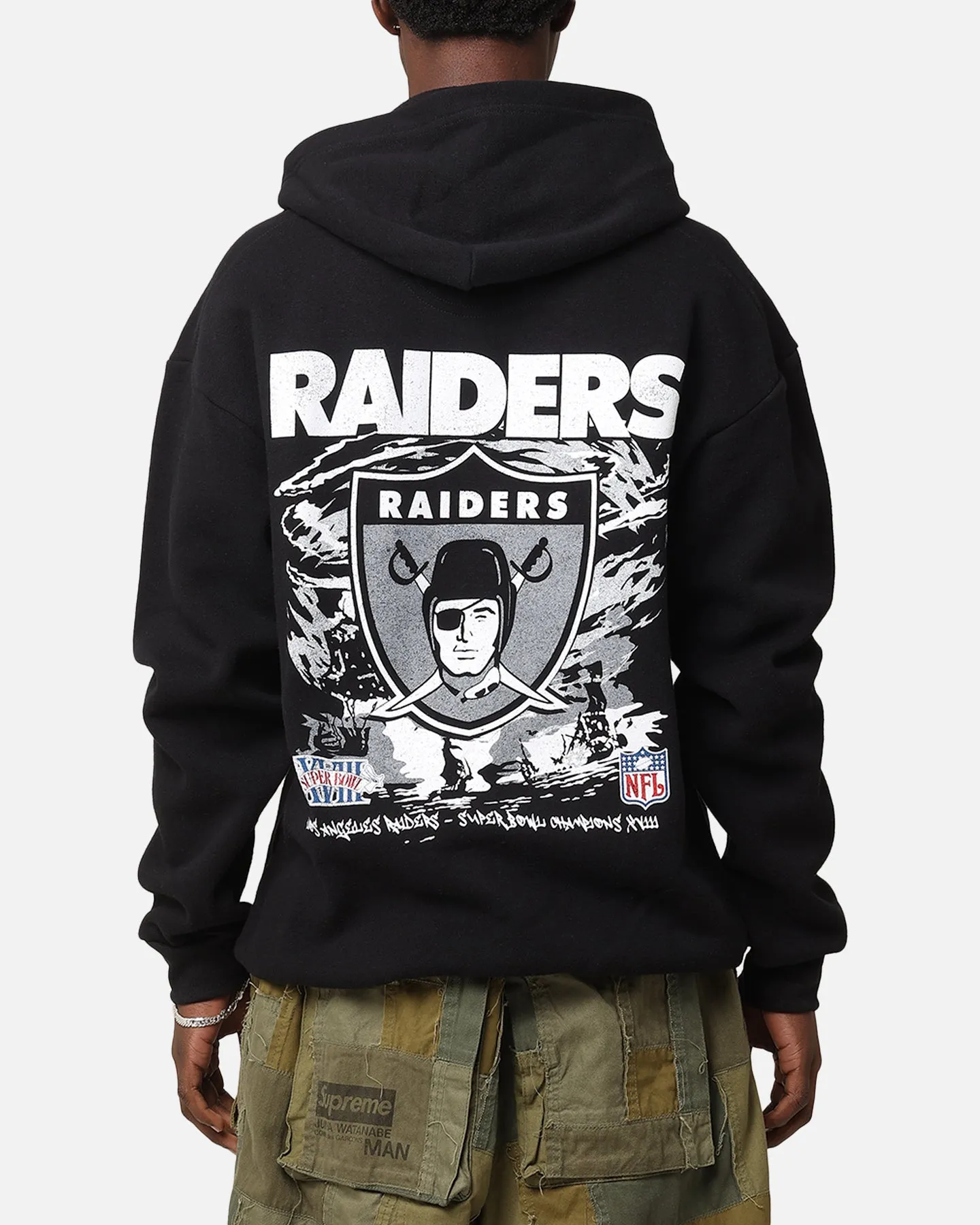 Mitchell & Ness Las Vegas Raiders 'Alter Ego' Sweat à capuche flammes noir délavé