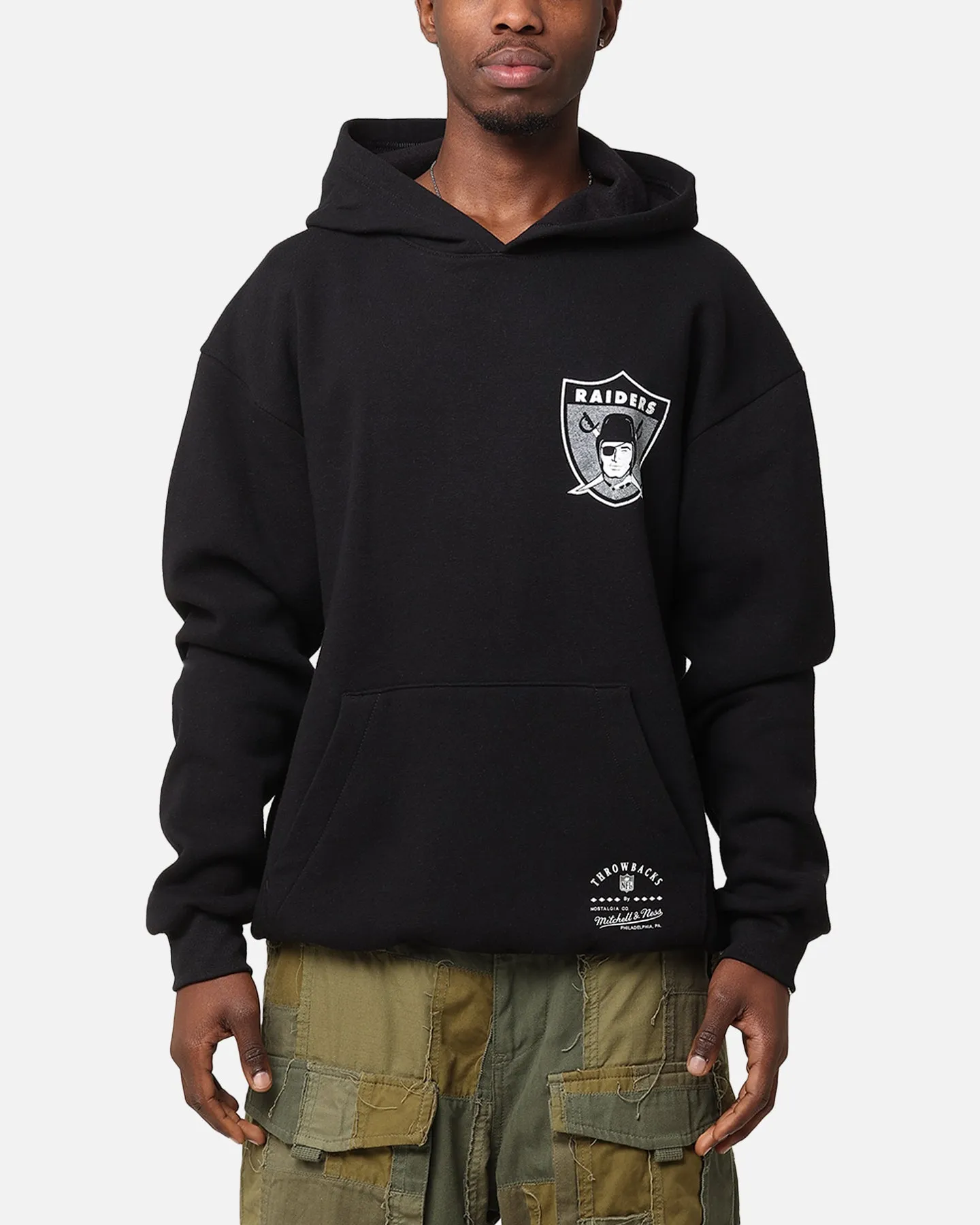 Mitchell & Ness Las Vegas Raiders 'Alter Ego' Sweat à capuche flammes noir délavé