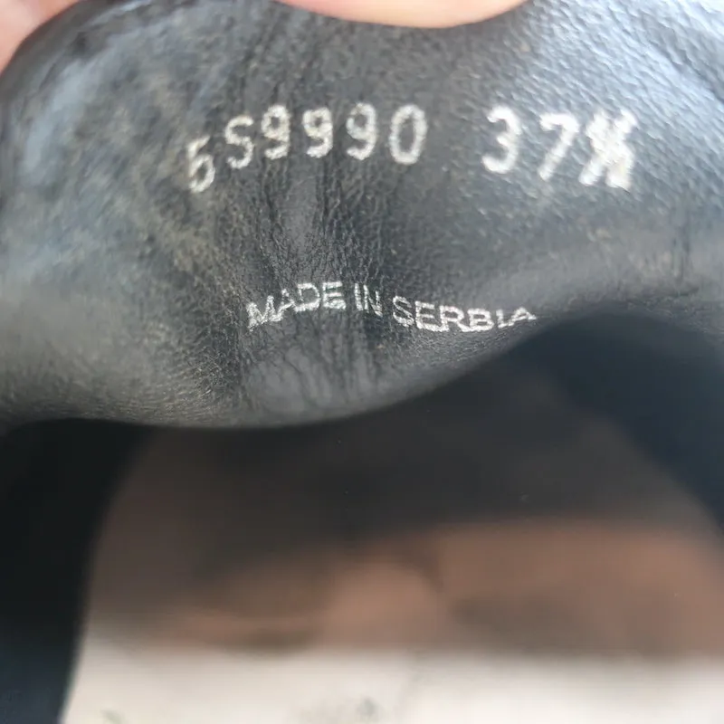Miu Miu Escarpins à Bout Cristal Noir en Cuire Taille 37.5