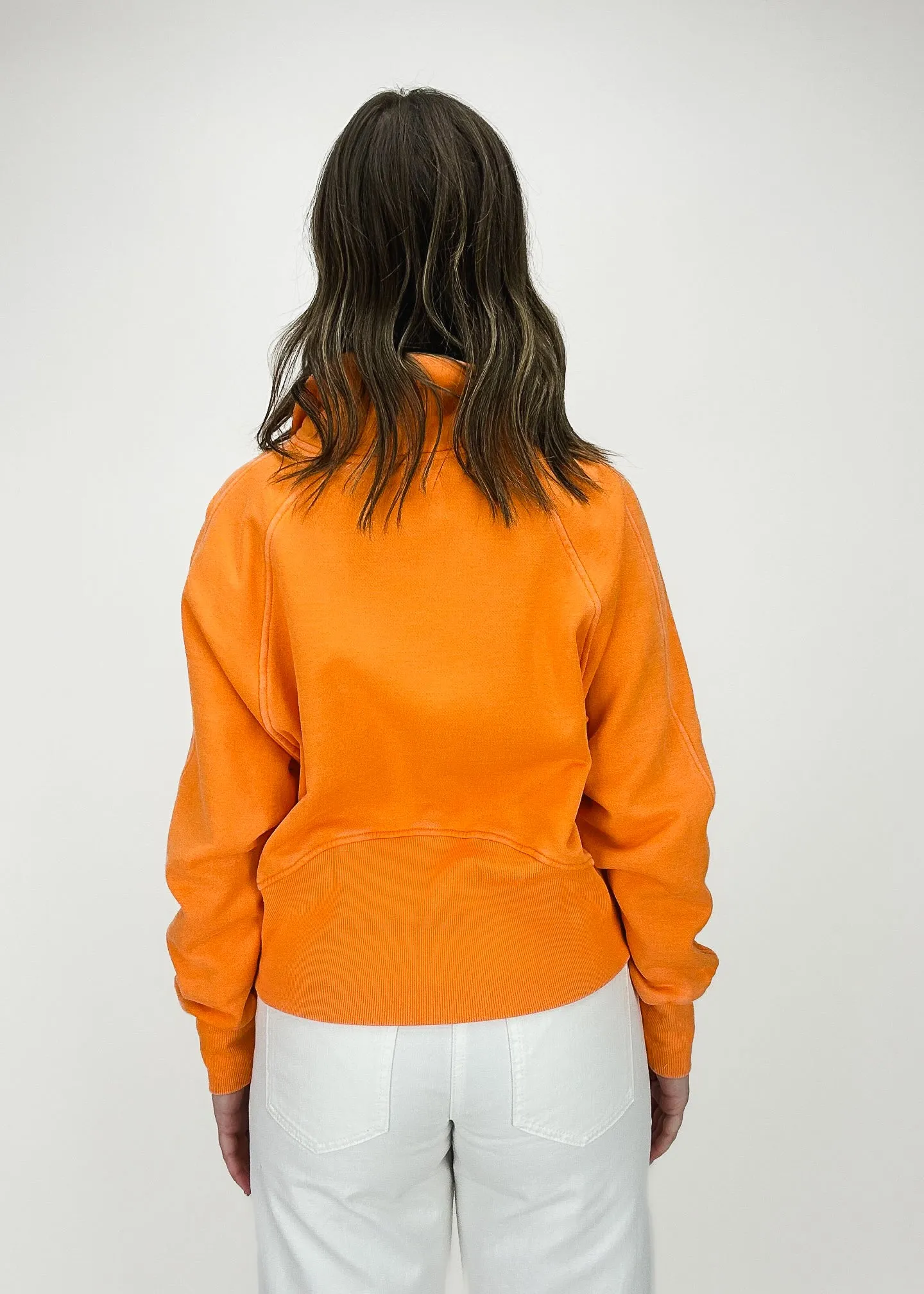 Pull molletonné Molly à demi-fermeture éclair - Orange