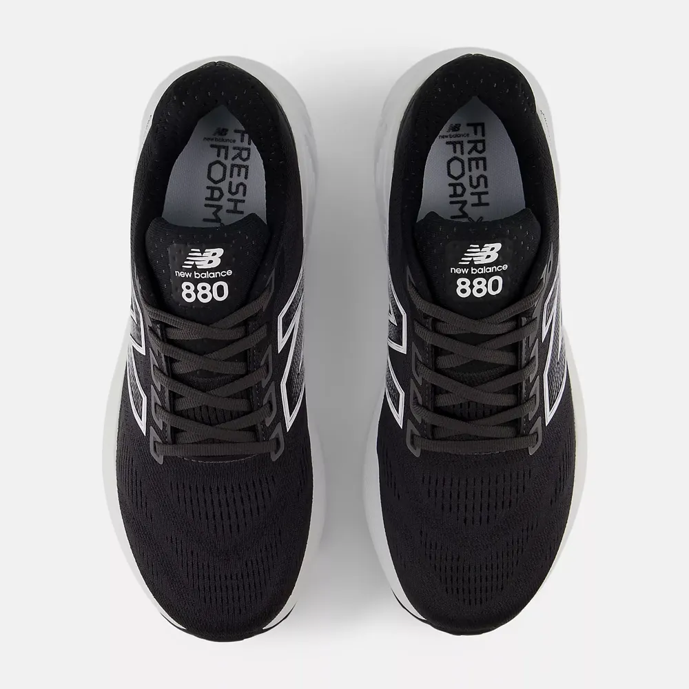 New Balance Hommes Fresh Foam X 880v15 en Noir avec Blanc et Réflexion