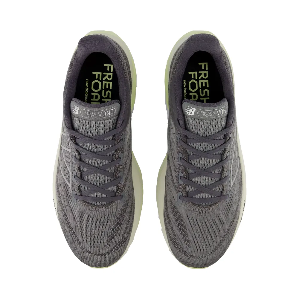New Balance Chaussure de Sport Homme Fresh Foam X Vongo v6 en Gris Harbour avec Limelight et Métallique Argenté