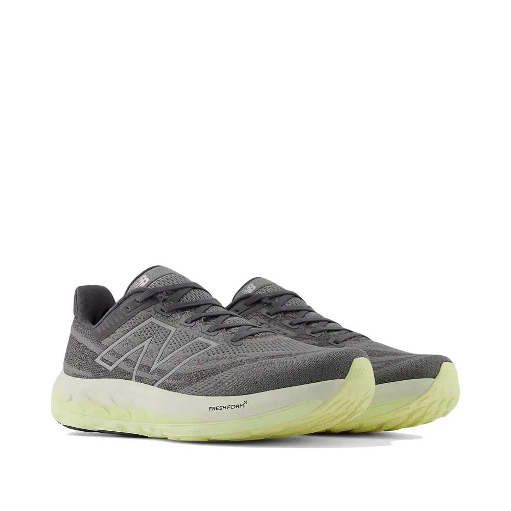 New Balance Chaussure de Sport Homme Fresh Foam X Vongo v6 en Gris Harbour avec Limelight et Métallique Argenté