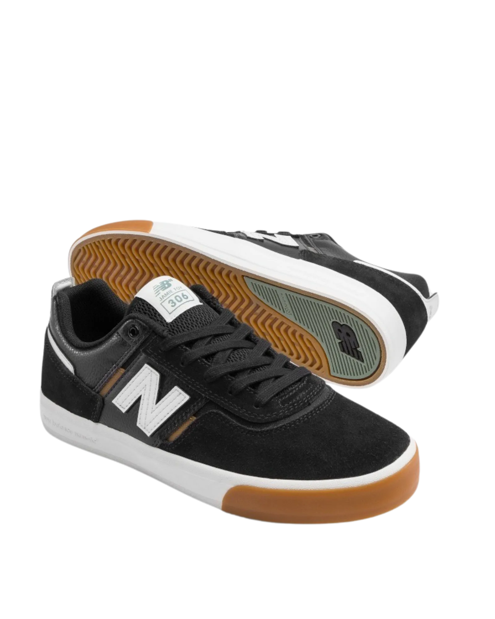 New Balance Sneakers Jamie Foy 306 Chaussures Signature en Noir, Blanc & Gomme