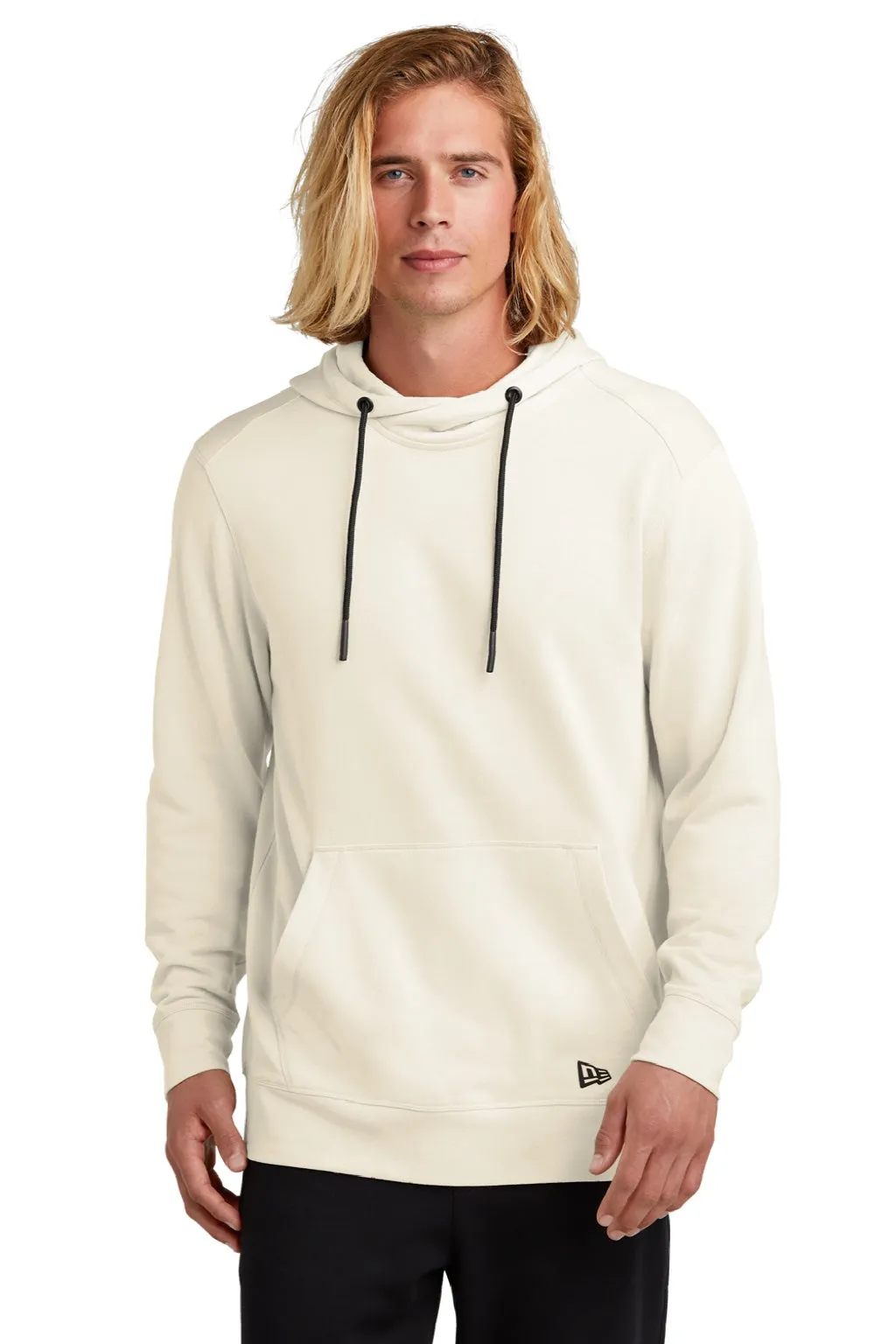 New Era Sweat à capuche pour hommes avec poche kangourou - Beige doux