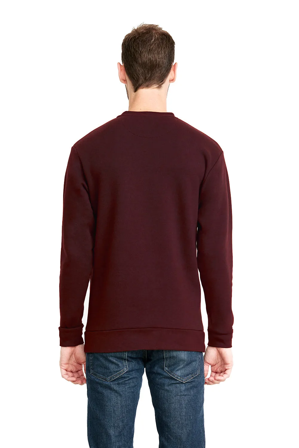 Pull en polaire pour hommes de niveau supérieur avec poche kangourou - Marron