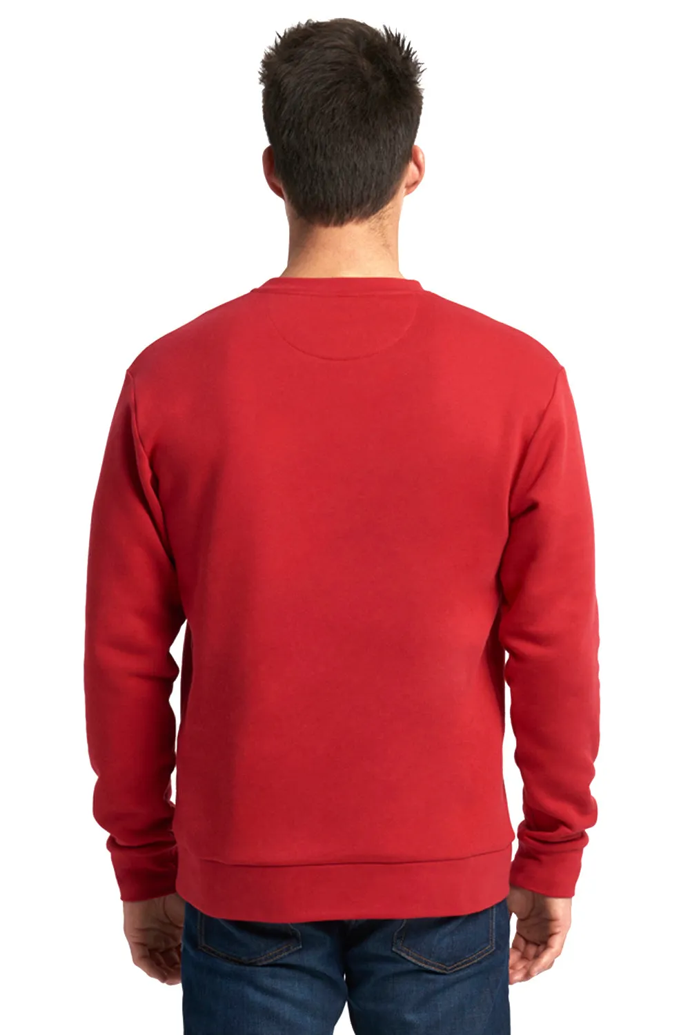 Pull en polaire pour hommes avec poche kangourou - Rouge