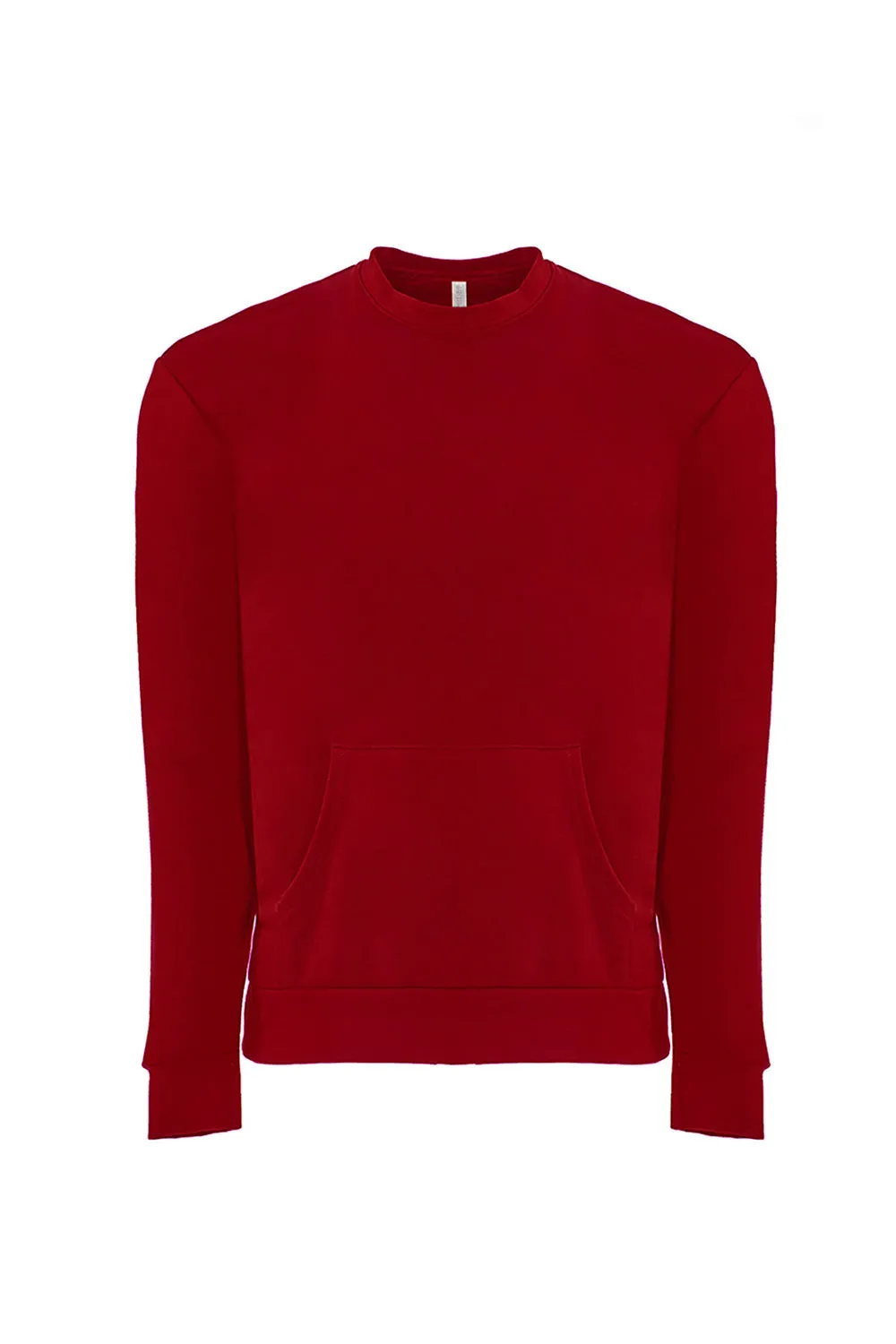Pull en polaire pour hommes avec poche kangourou - Rouge