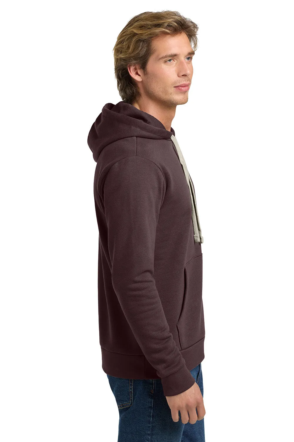 Pull à capuche en polaire pour hommes de niveau supérieur avec poche kangourou - Bordeaux