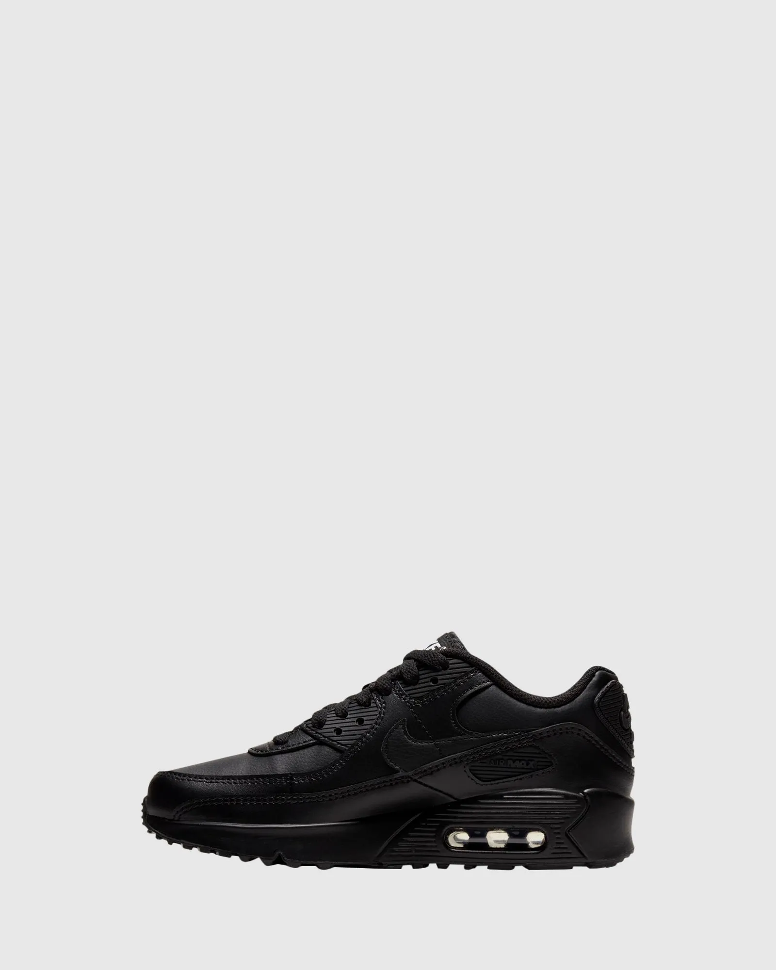 Chaussures Nike Kids Air Max 90 en Cuir pour École Primaire Noir/Noir Ii