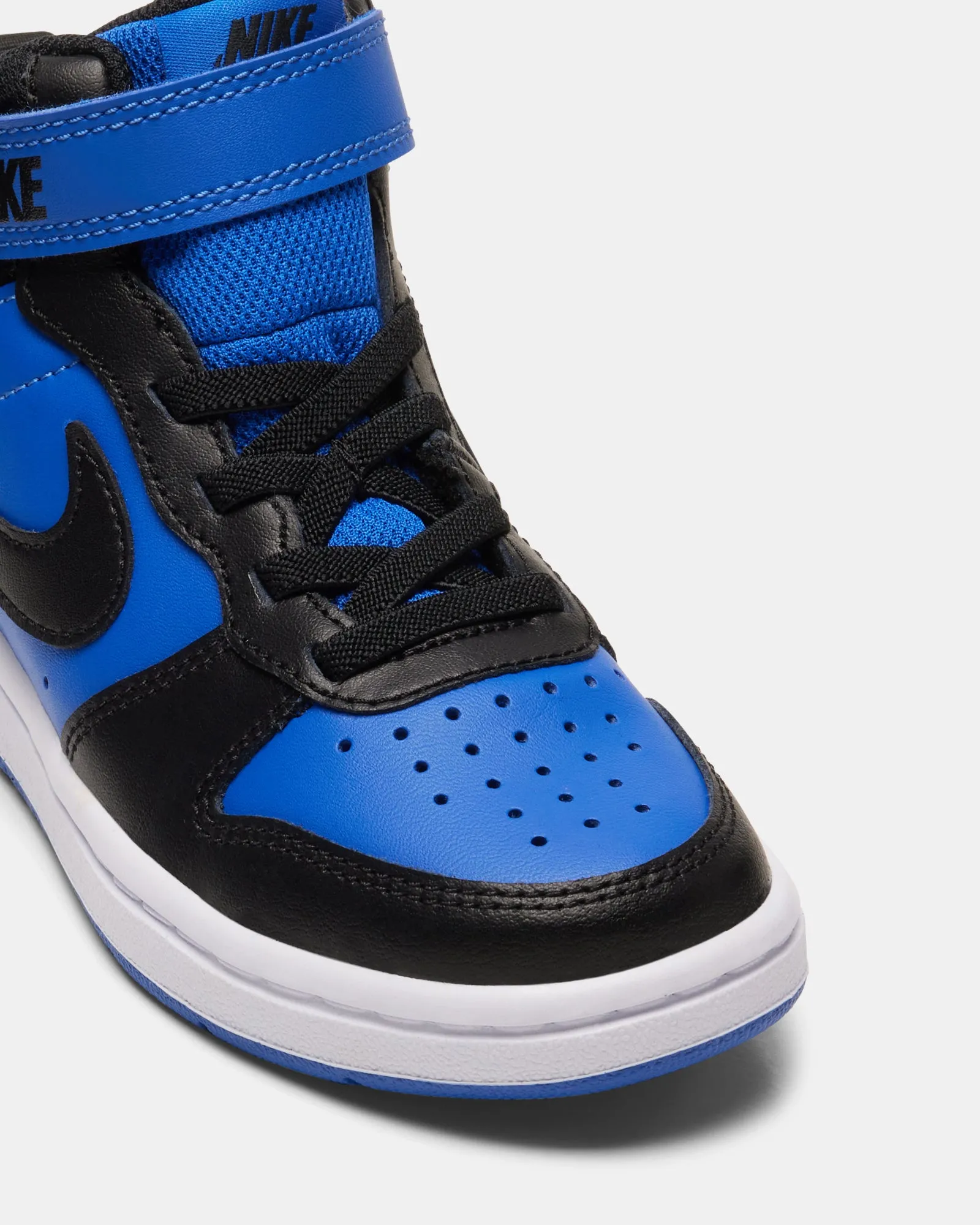 Chaussures Nike Kids Court Borough Mid 2 Grade School Game Royal/Noir/Blanc