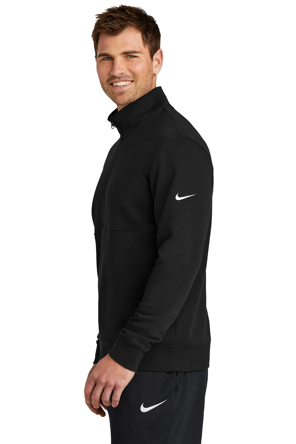 Nike Sweat à capuche 1/4 zip pour homme avec poches - Noir