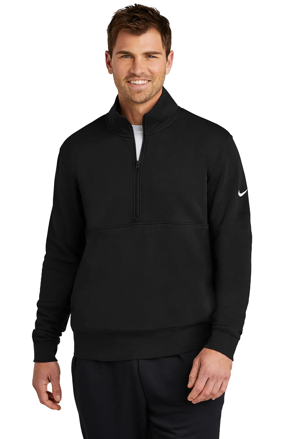 Nike Sweat à capuche 1/4 zip pour homme avec poches - Noir