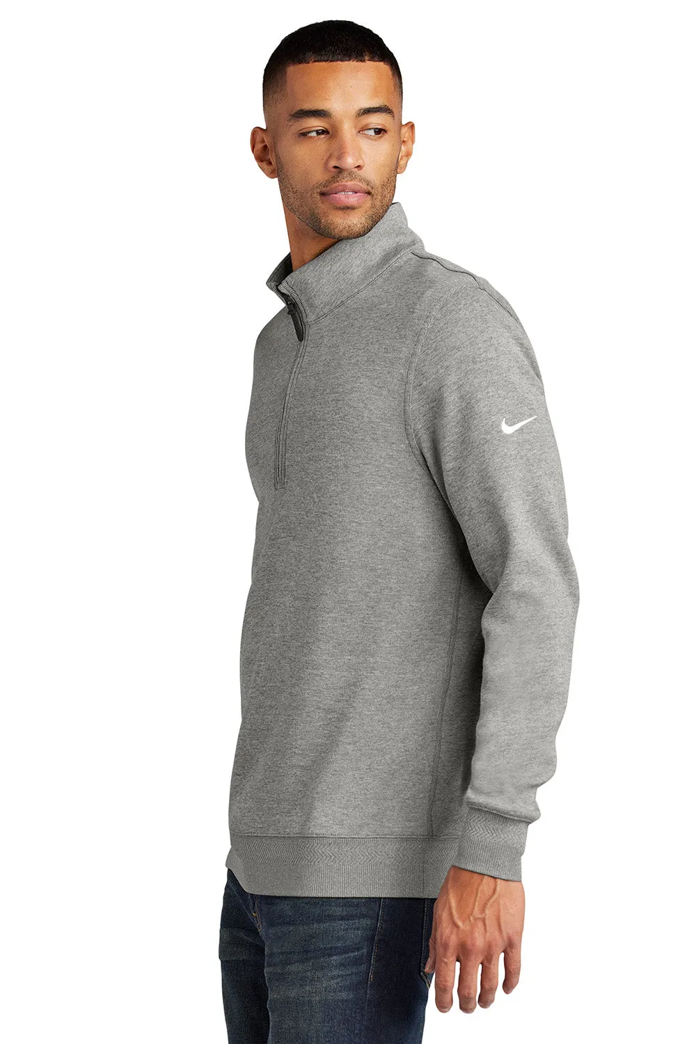 Nike Sweat à capuche 1/4 zip Dri-FIT pour homme - Gris