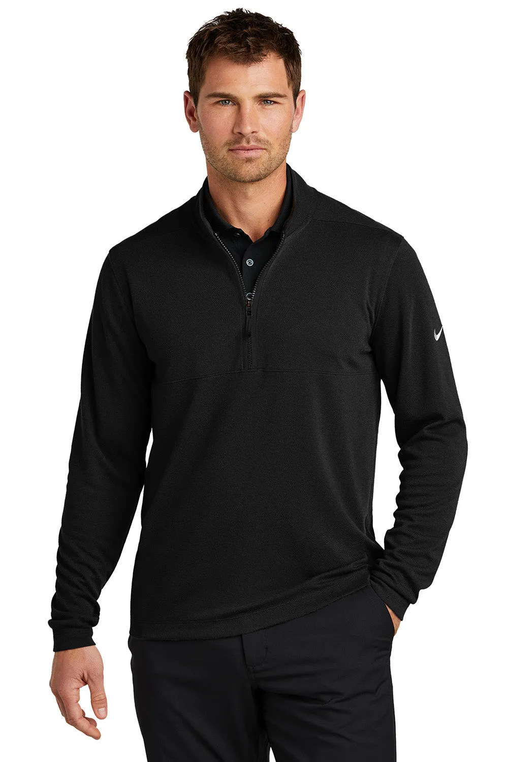 Pull Nike Homme à col 1/4 zip texturé - Noir