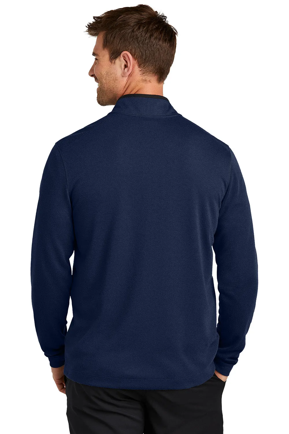 Pull Nike Homme à col 1/4 zip texturé - Bleu marine universitaire