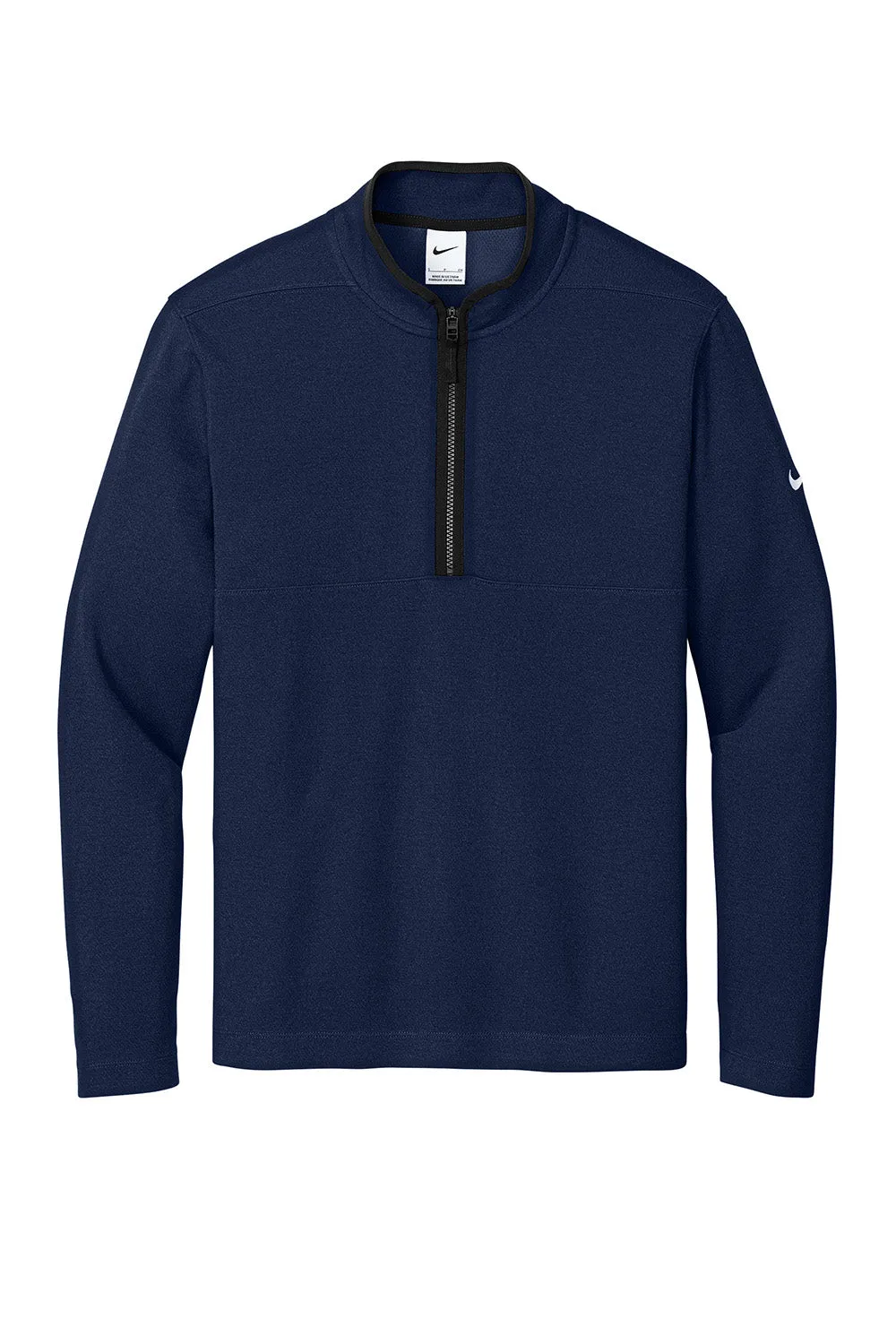 Pull Nike Homme à col 1/4 zip texturé - Bleu marine universitaire